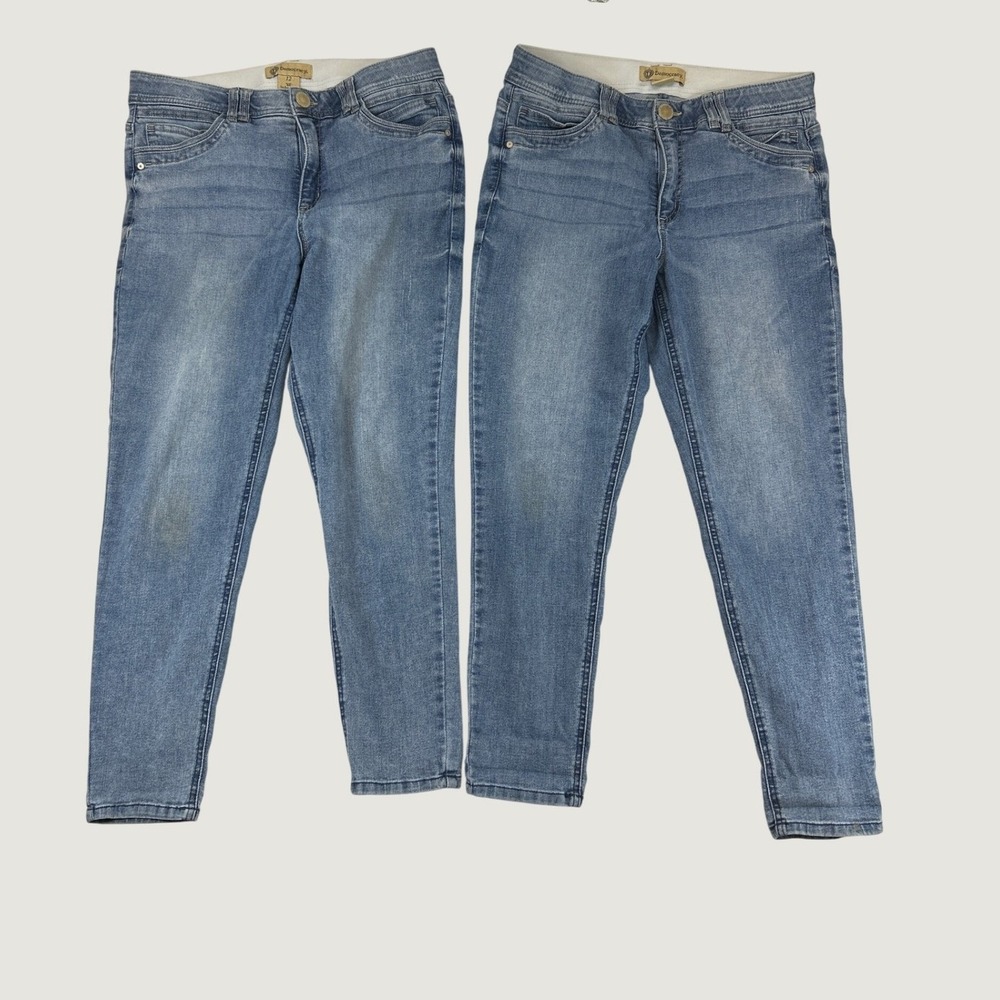 Democracy Jeans 2pcs Women 12 Blue Ab-solution Skinny Stretch Ankle Pants